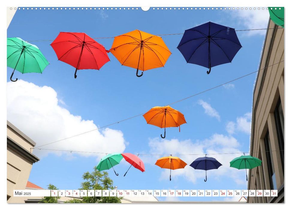 Umbrella Skies - Farbenfrohe Schirme (CALVENDO Premium Wandkalender 2025)