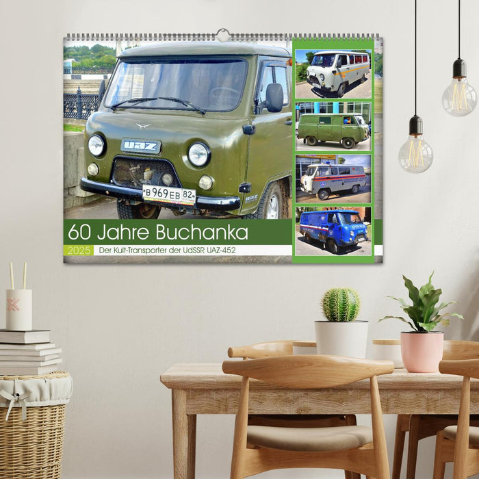 60 Jahre Buchanka - Der Kult-Transporter der UdSSR UAZ-452 (CALVENDO Wandkalender 2025)