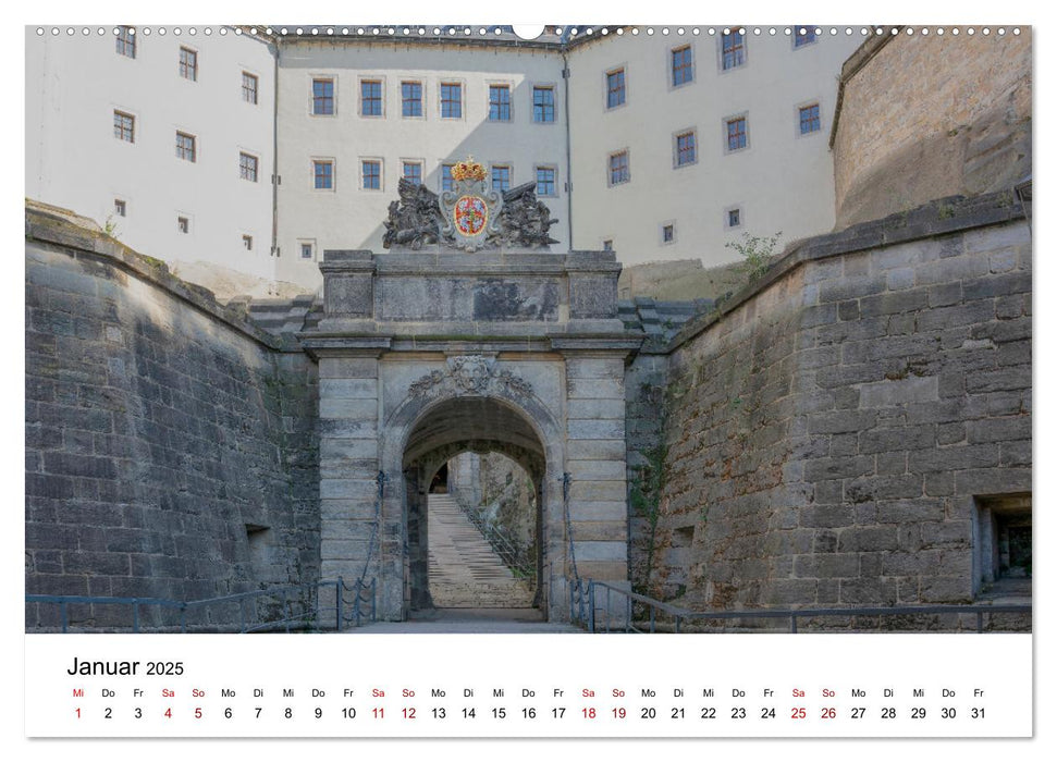 Bergfestung Königstein (CALVENDO Wandkalender 2025)