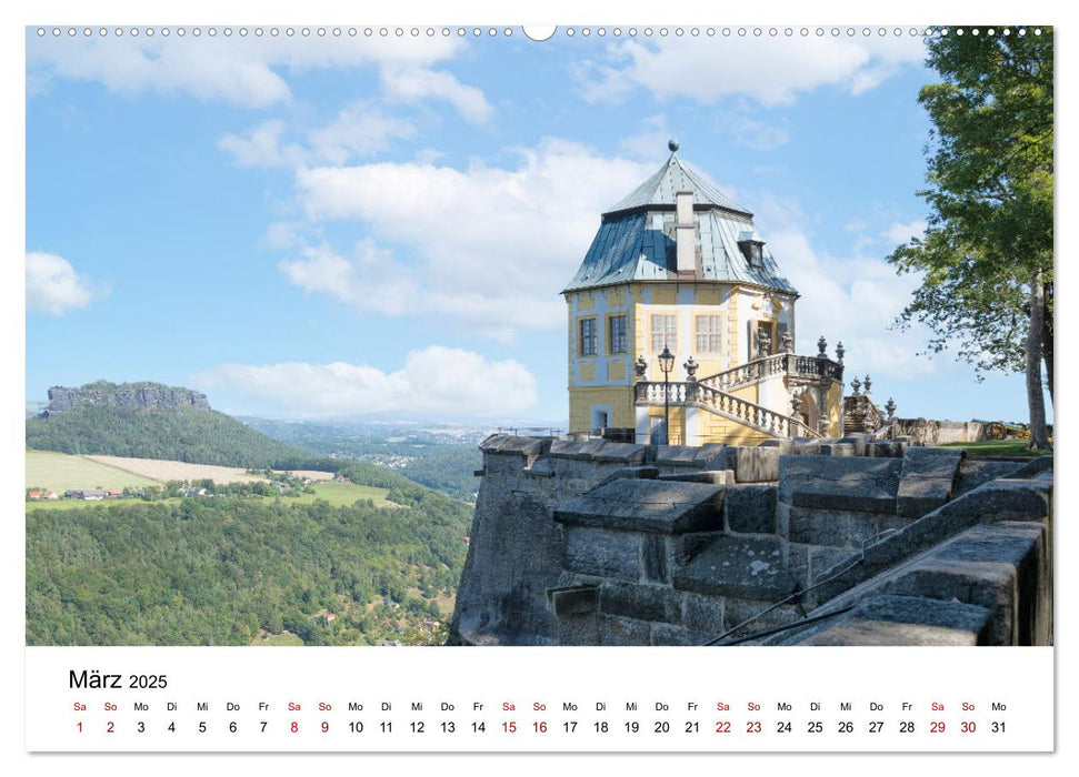 Bergfestung Königstein (CALVENDO Wandkalender 2025)