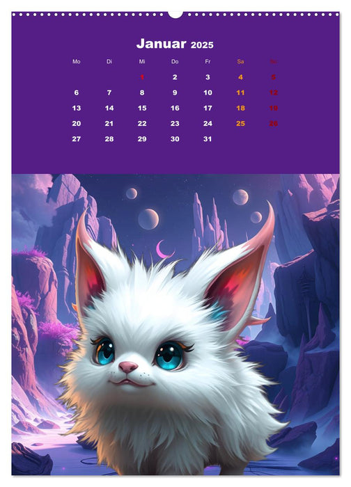 Kuschel Monster (CALVENDO Premium Wandkalender 2025)