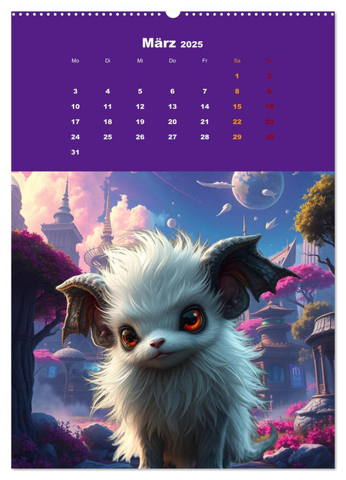 Kuschel Monster (CALVENDO Premium Wandkalender 2025)