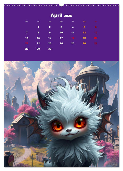 Kuschel Monster (CALVENDO Premium Wandkalender 2025)