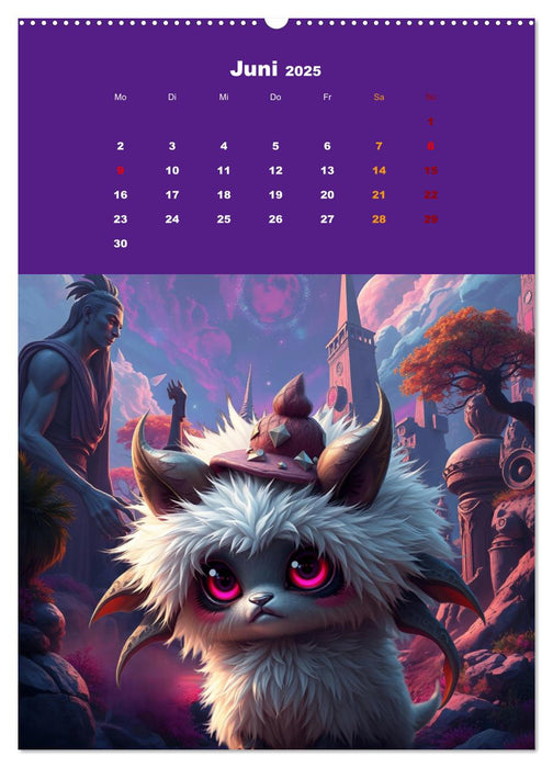 Kuschel Monster (CALVENDO Premium Wandkalender 2025)