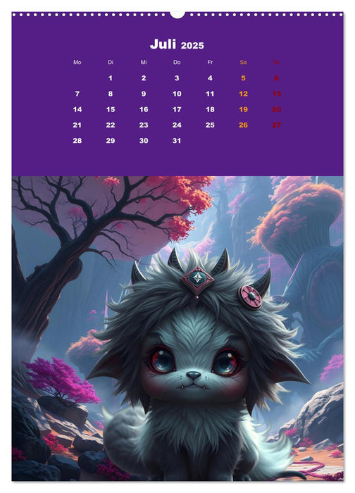 Kuschel Monster (CALVENDO Premium Wandkalender 2025)