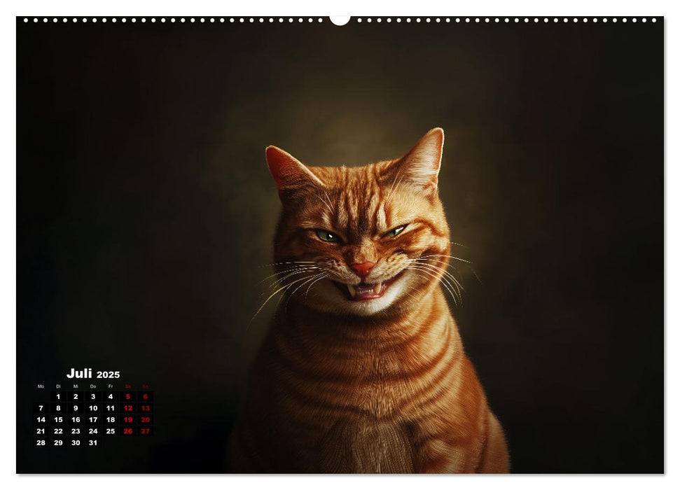 Auch Katzen lachen gern (CALVENDO Premium Wandkalender 2025)