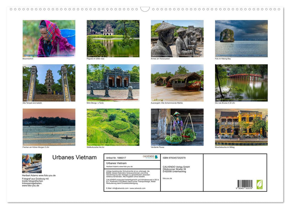 Urbanes Vietnam (CALVENDO Wandkalender 2025)