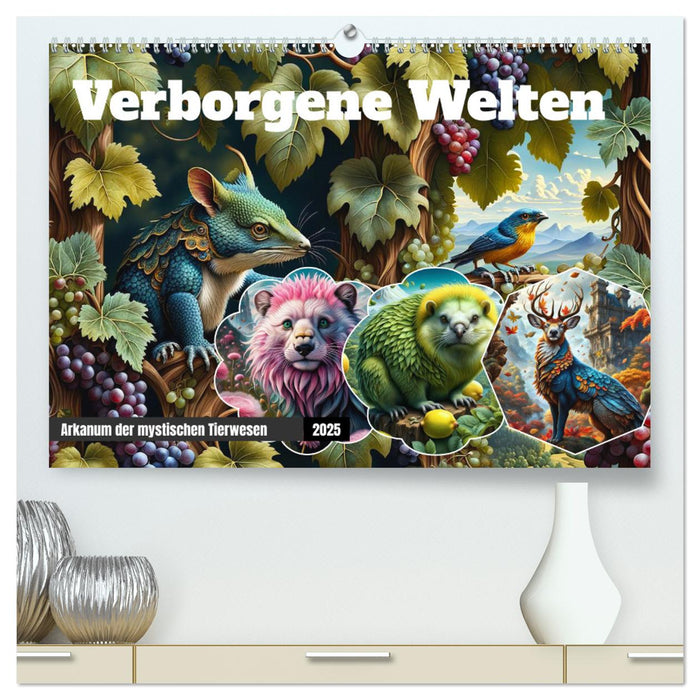 Verborgene Welten: Arkanum der mystischen Tierwesen (CALVENDO Premium Wandkalender 2025)