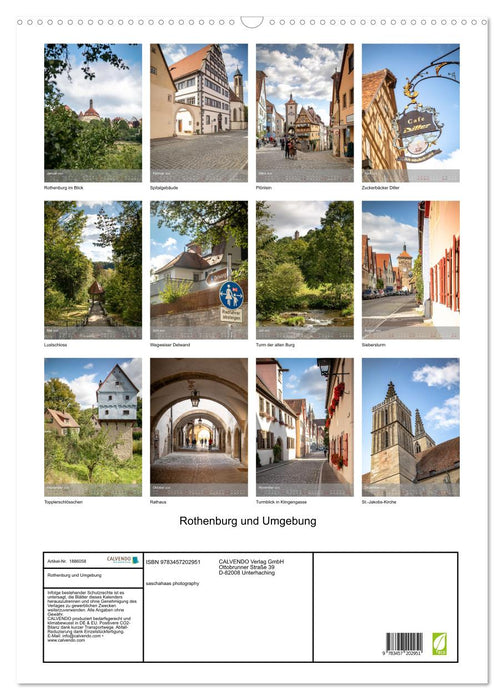 Rothenburg und Umgebung (CALVENDO Wandkalender 2025)