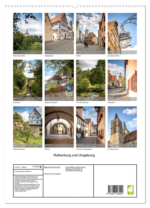 Rothenburg und Umgebung (CALVENDO Premium Wandkalender 2025)