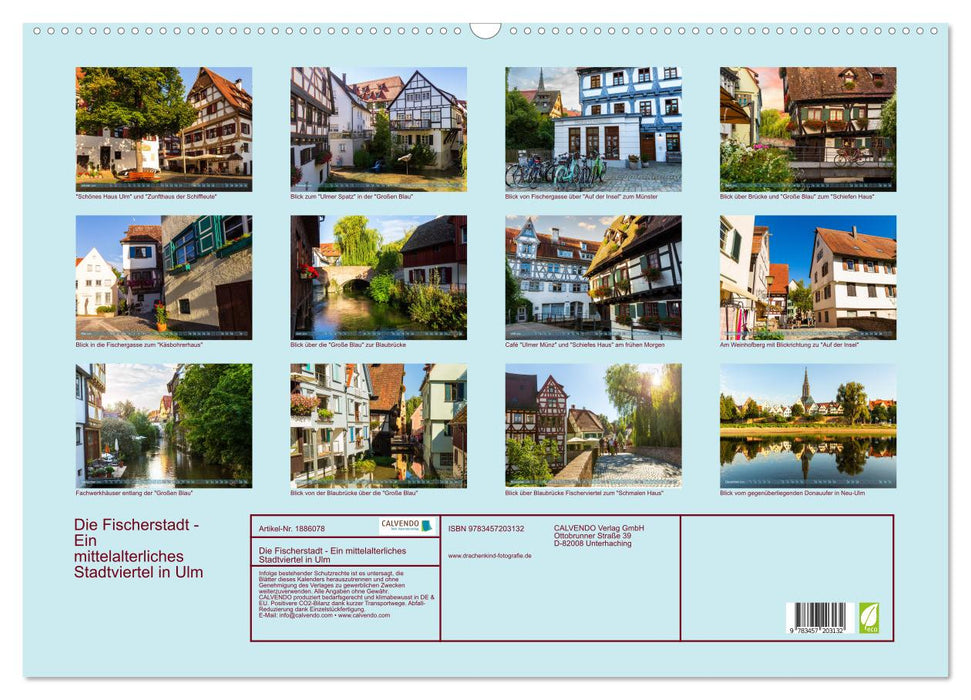 Die Fischerstadt - Ein mittelalterliches Stadtviertel in Ulm (CALVENDO Wandkalender 2025)