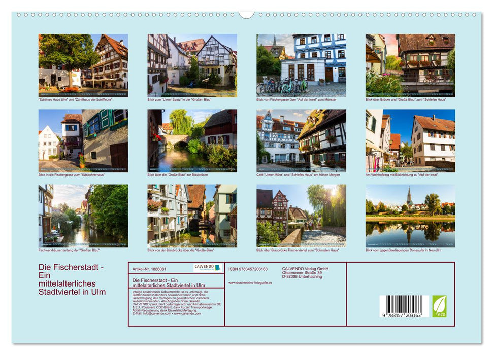 Die Fischerstadt - Ein mittelalterliches Stadtviertel in Ulm (CALVENDO Premium Wandkalender 2025)