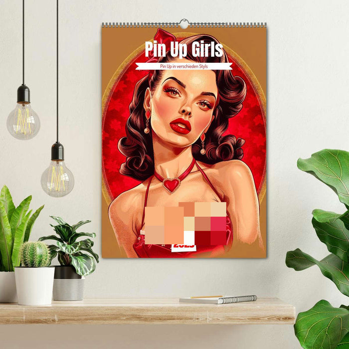 Retro PinUp Girls (CALVENDO Wandkalender 2025)