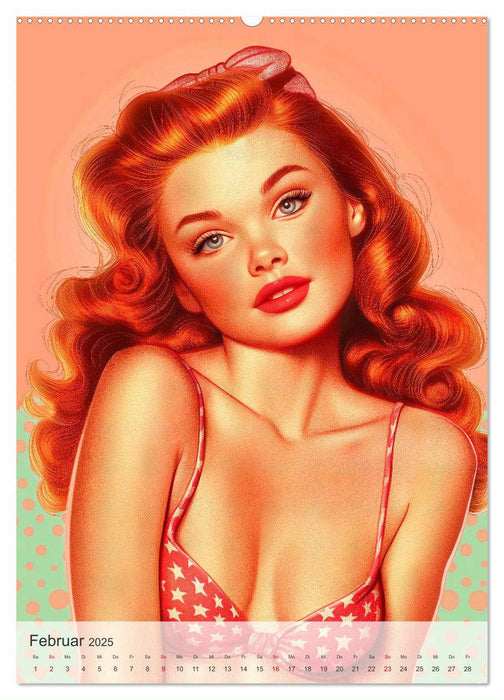 Retro PinUp Girls (CALVENDO Wandkalender 2025)