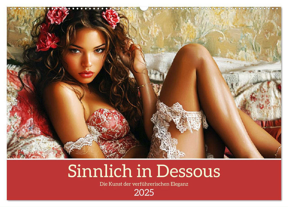 Sinnlich in Dessous. Die Kunst der verführerischen Eleganz (CALVENDO Wandkalender 2025)