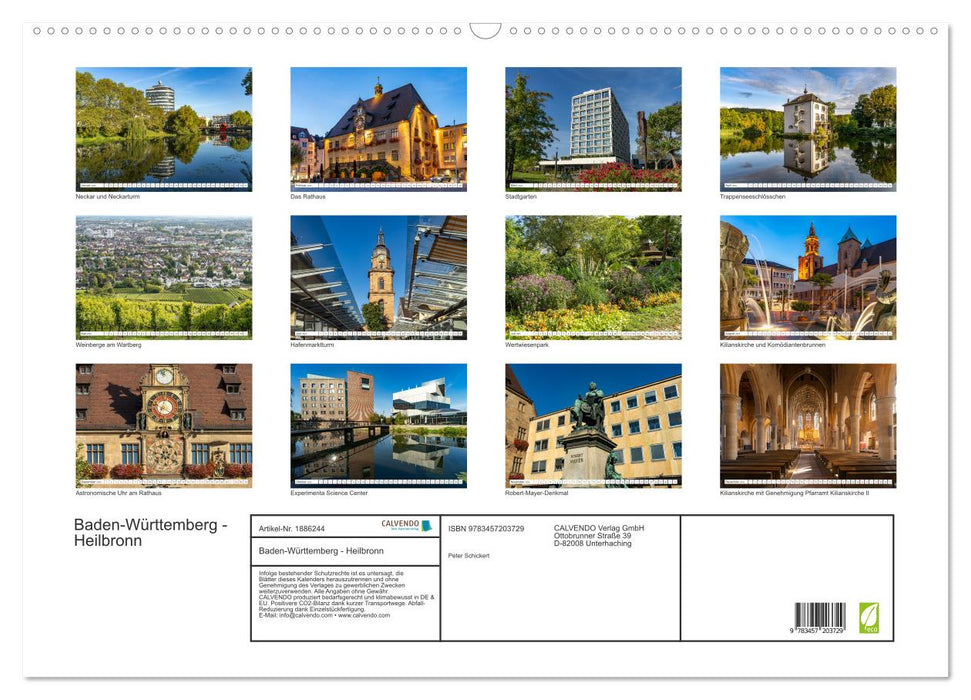 Baden-Württemberg - Heilbronn (CALVENDO Wandkalender 2025)