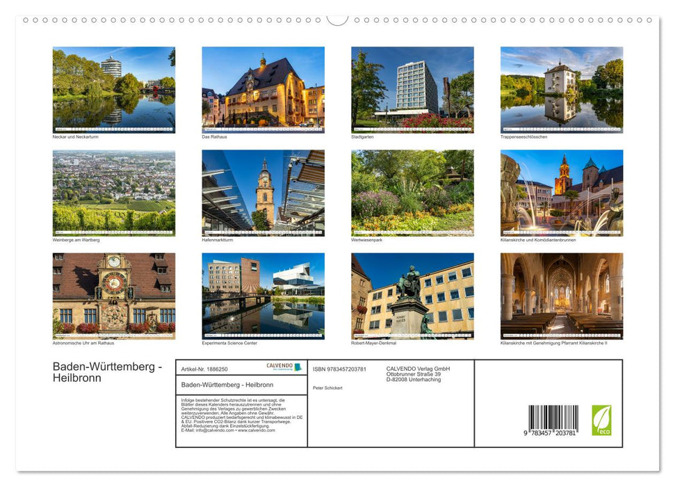 Baden-Württemberg - Heilbronn (CALVENDO Premium Wandkalender 2025)