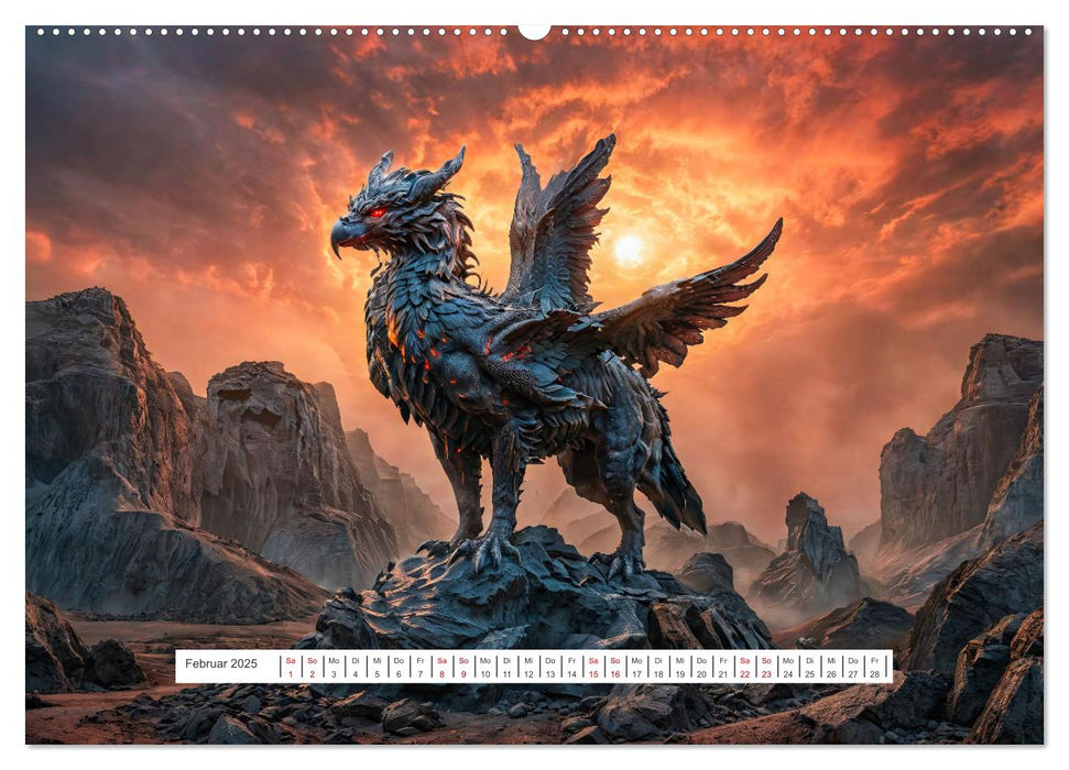 Legenden und Mythen - Legendäre Tiere (CALVENDO Premium Wandkalender 2025)