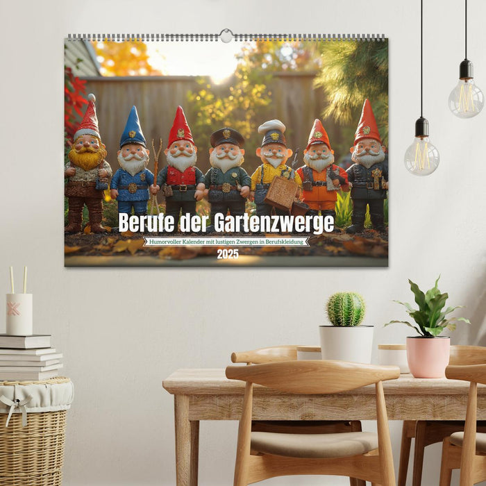 Berufe der Gartenzwerge (CALVENDO Wandkalender 2025)