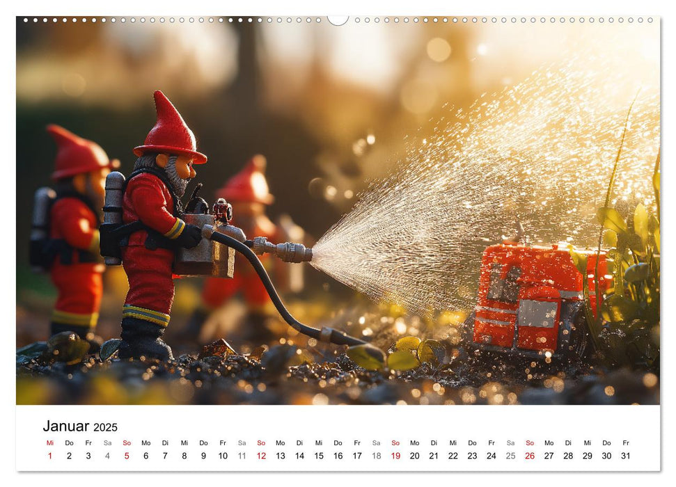 Berufe der Gartenzwerge (CALVENDO Wandkalender 2025)