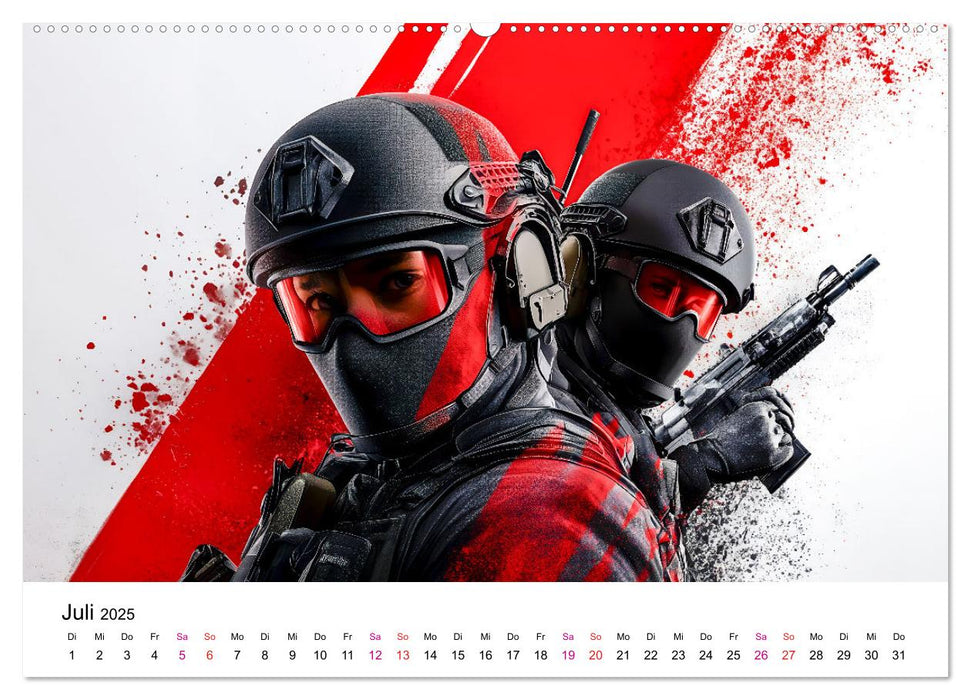 Paintball cool (CALVENDO Premium Wandkalender 2025)