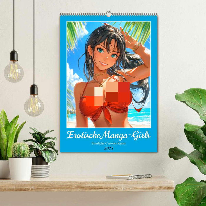 Erotische Manga-Girls. Sinnliche Cartoon-Kunst (CALVENDO Wandkalender 2025)