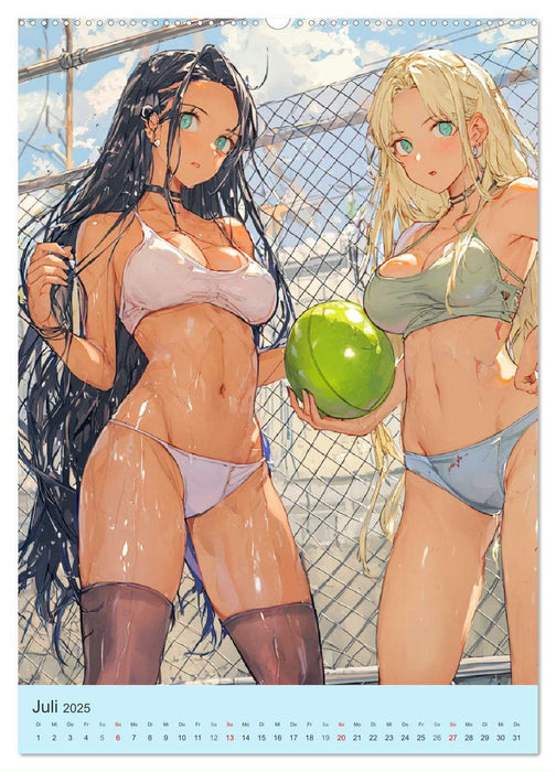 Erotische Manga-Girls. Sinnliche Cartoon-Kunst (CALVENDO Premium Wandkalender 2025)