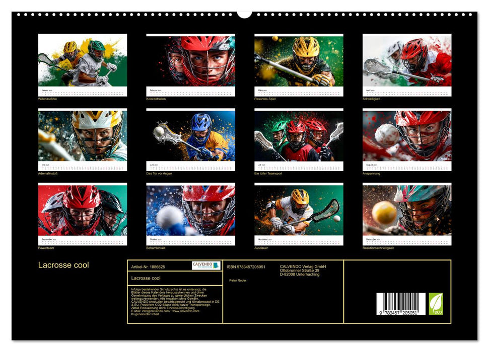 Lacrosse cool (CALVENDO Premium Wandkalender 2025)