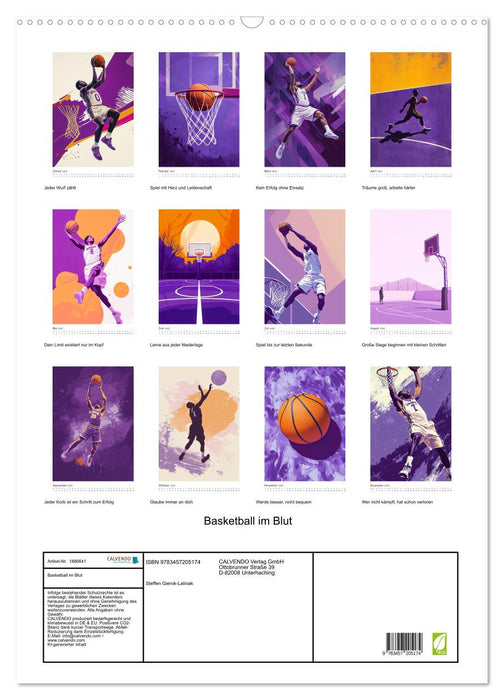 Basketball im Blut (CALVENDO Wandkalender 2025)