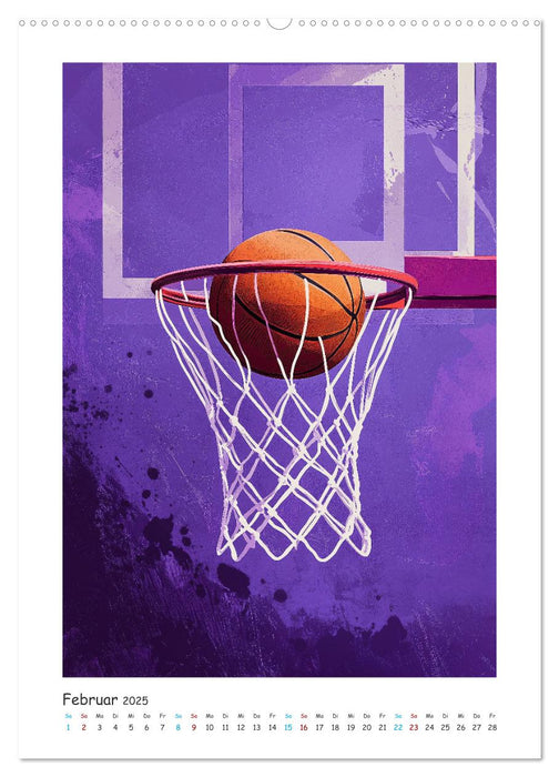 Basketball im Blut (CALVENDO Premium Wandkalender 2025)