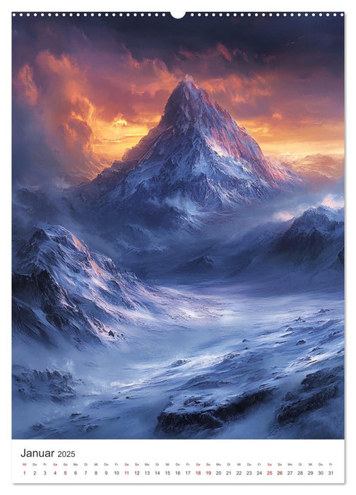 Midgard - Mythische Landschaften des Nordens (CALVENDO Premium Wandkalender 2025)