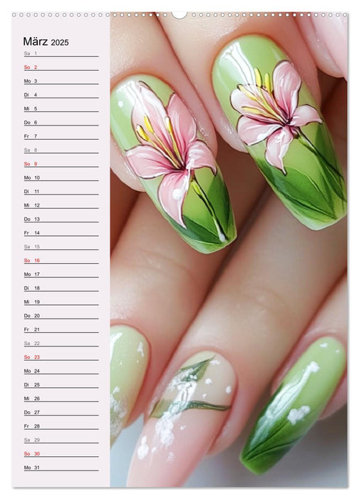 Nageldesign. Außergewöhnliche Fingernägel (CALVENDO Wandkalender 2025)