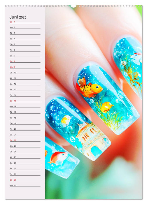 Nageldesign. Außergewöhnliche Fingernägel (CALVENDO Wandkalender 2025)