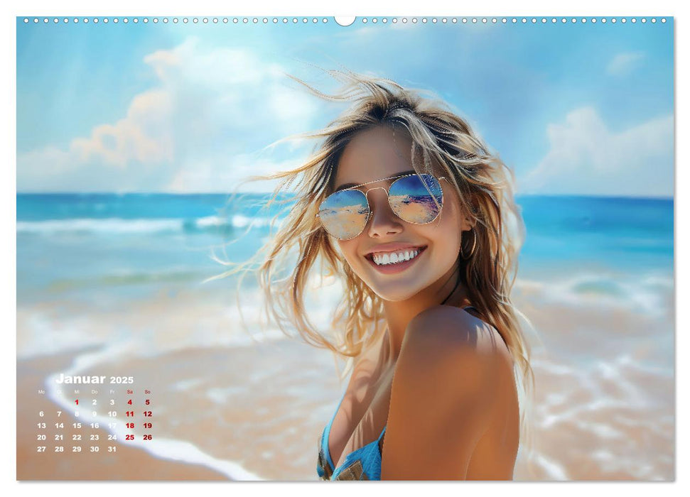 Endlich Strandurlaub (CALVENDO Premium Wandkalender 2025)