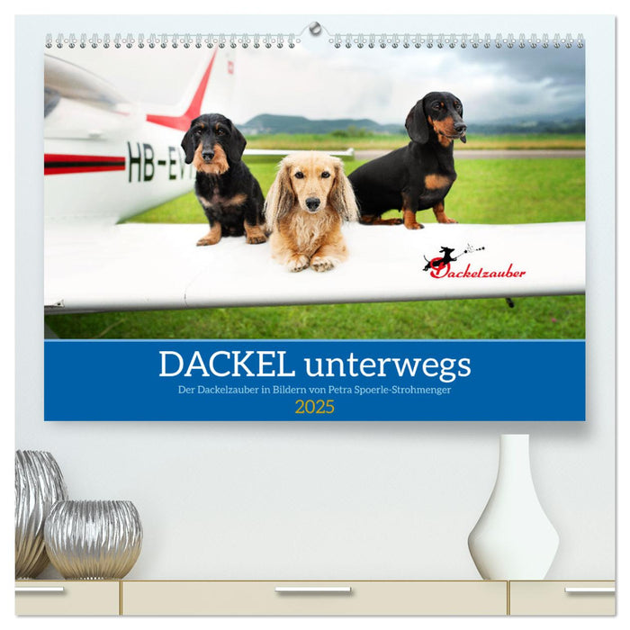 Dackel unterwegs (CALVENDO Premium Wandkalender 2025)