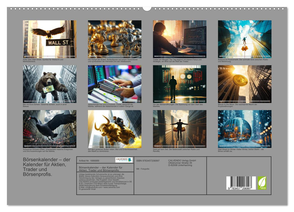 Börsenkalender – der Kalender für Aktien, Trader und Börsenprofis. (CALVENDO Premium Wandkalender 2025)