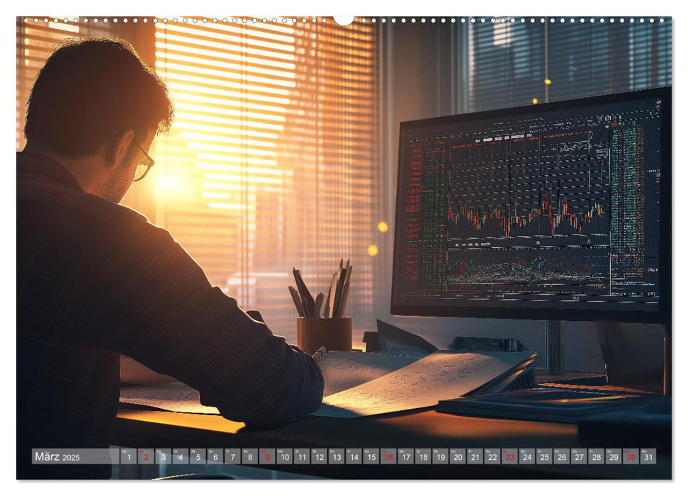 Börsenkalender – der Kalender für Aktien, Trader und Börsenprofis. (CALVENDO Premium Wandkalender 2025)