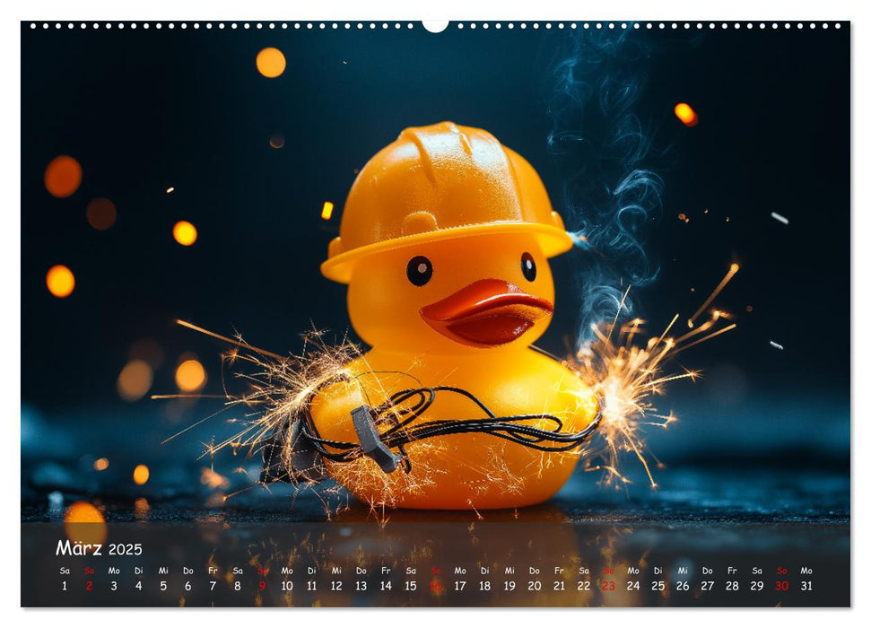 Badeenten Kalender - Quietscheenten in der Berufswelt (CALVENDO Premium Wandkalender 2025)