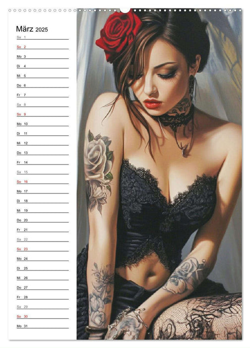 Sinnliche Kunst. Erotische Frauen Paintings (CALVENDO Wandkalender 2025)