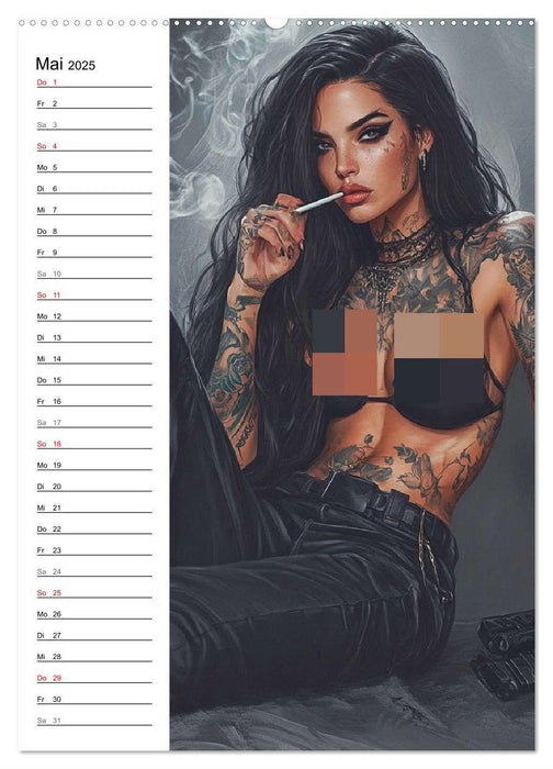 Sinnliche Kunst. Erotische Frauen Paintings (CALVENDO Wandkalender 2025)