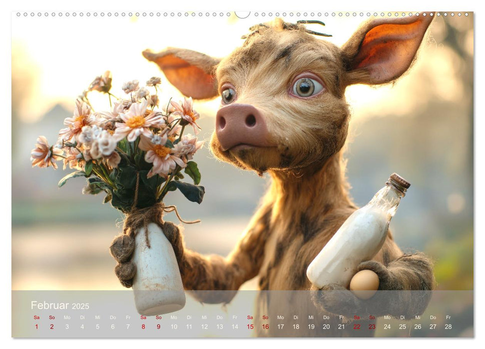 Eierlegende Wollmilchsau – der lustige Kalender mit Fabelwesen (CALVENDO Premium Wandkalender 2025)