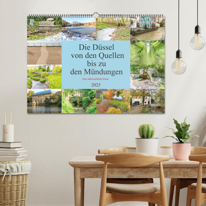 Die Düssel von den Quellen bis zu den Mündungen (CALVENDO Wandkalender 2025)