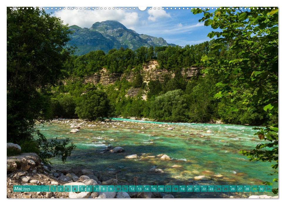 Reise durch das Soča-Tal - Unterwegs im schönen Slowenien (CALVENDO Wandkalender 2025)