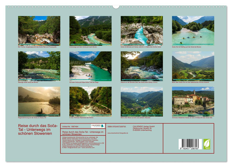 Reise durch das Soča-Tal - Unterwegs im schönen Slowenien (CALVENDO Premium Wandkalender 2025)