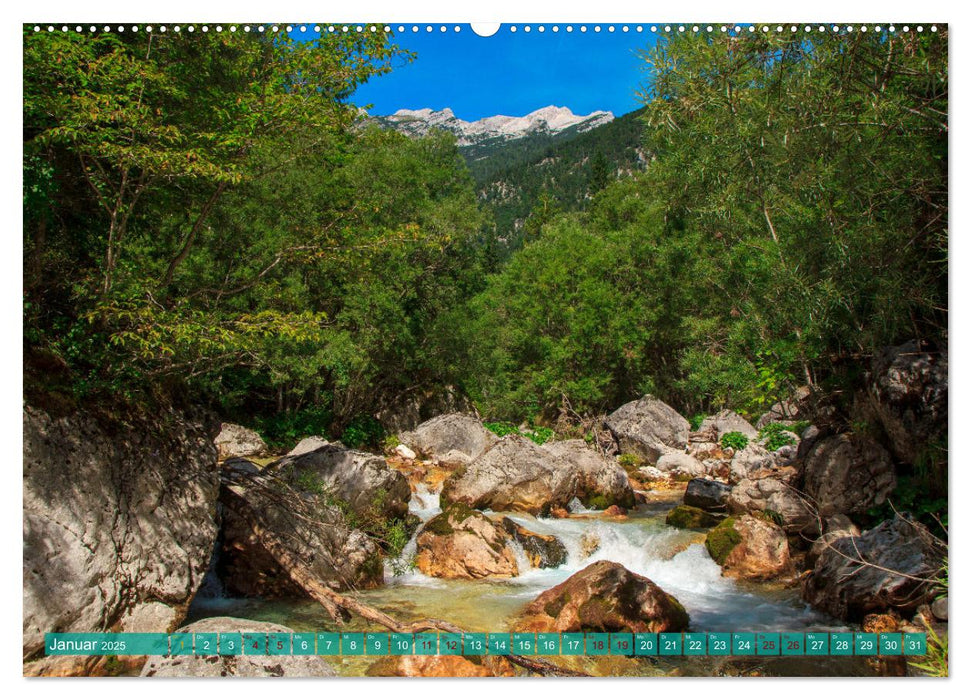 Reise durch das Soča-Tal - Unterwegs im schönen Slowenien (CALVENDO Premium Wandkalender 2025)