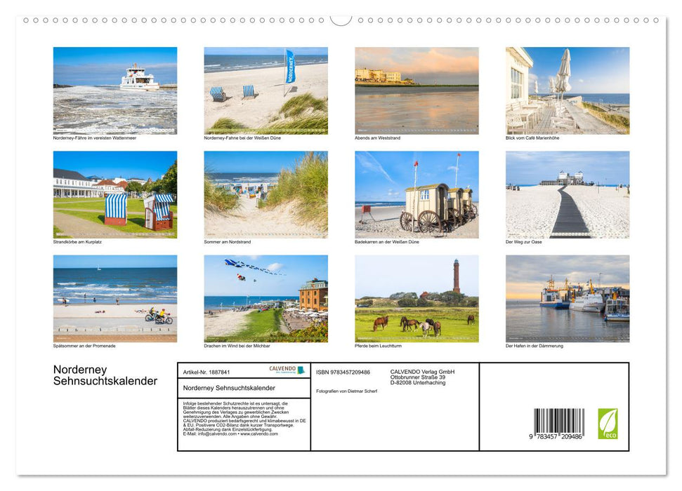 Norderney Sehnsuchtskalender (CALVENDO Premium Wandkalender 2025)