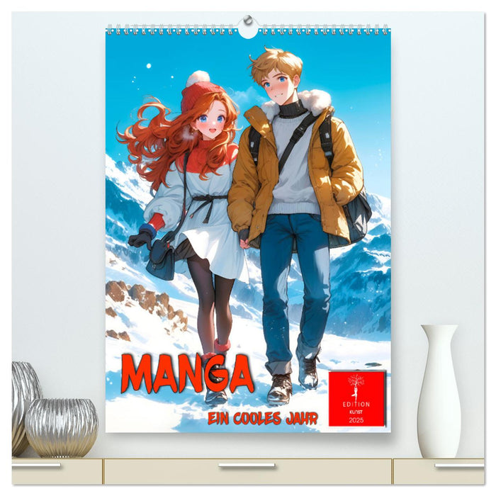 Manga - ein cooles Jahr (CALVENDO Premium Wandkalender 2025)