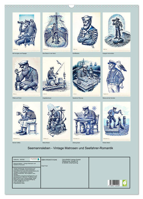 Seemannsleben - Vintage Matrosen und Seefahrer-Romantik (CALVENDO Wandkalender 2025)