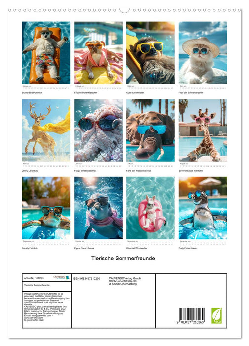 Tierische Sommerfreunde (CALVENDO Premium Wandkalender 2025)