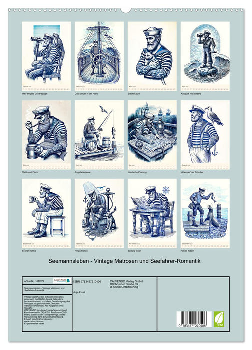 Seemannsleben - Vintage Matrosen und Seefahrer-Romantik (CALVENDO Premium Wandkalender 2025)